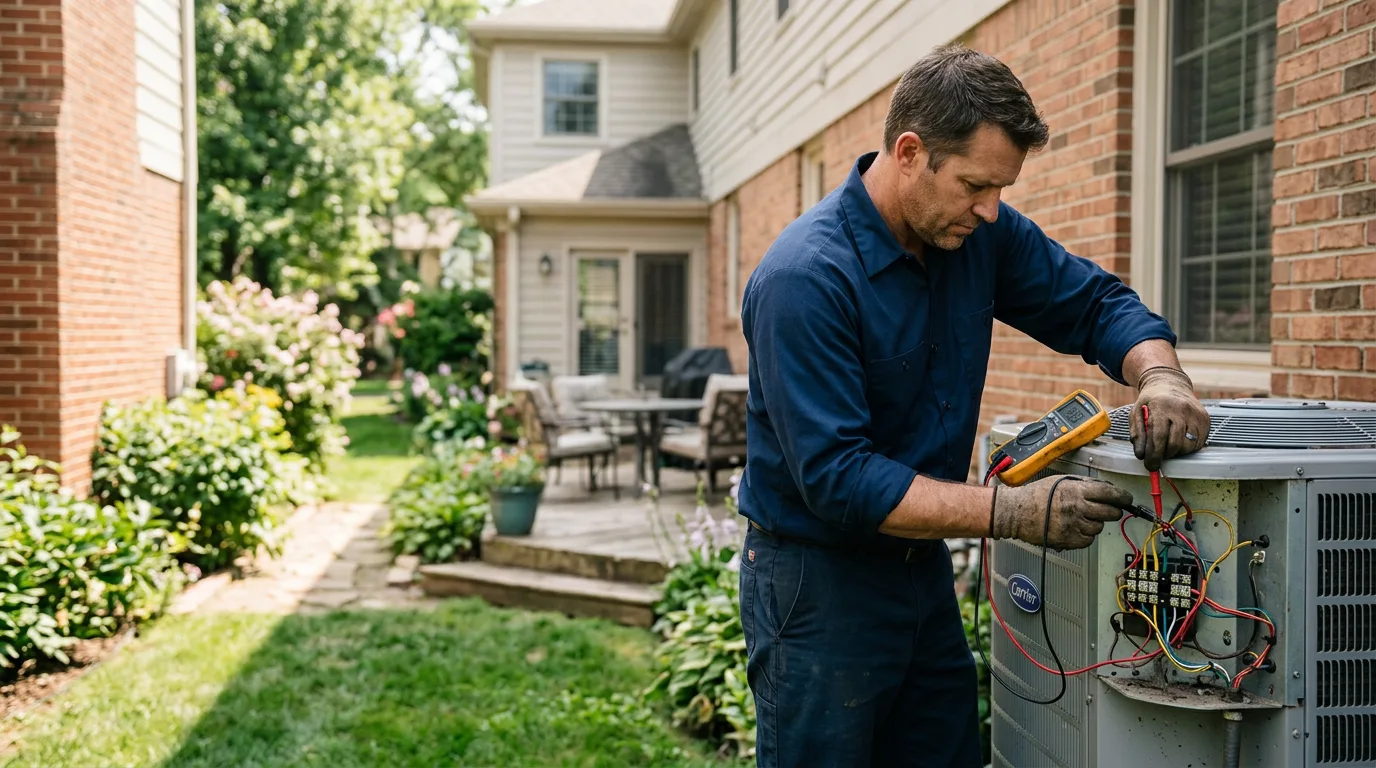 HVAC technician working near Beach Lake, PA